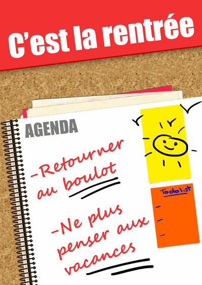 Carte Agenda De La Rentrée Envoyer Une Carte De Septembre Et De La Rentrée Dès 099€ Merci 